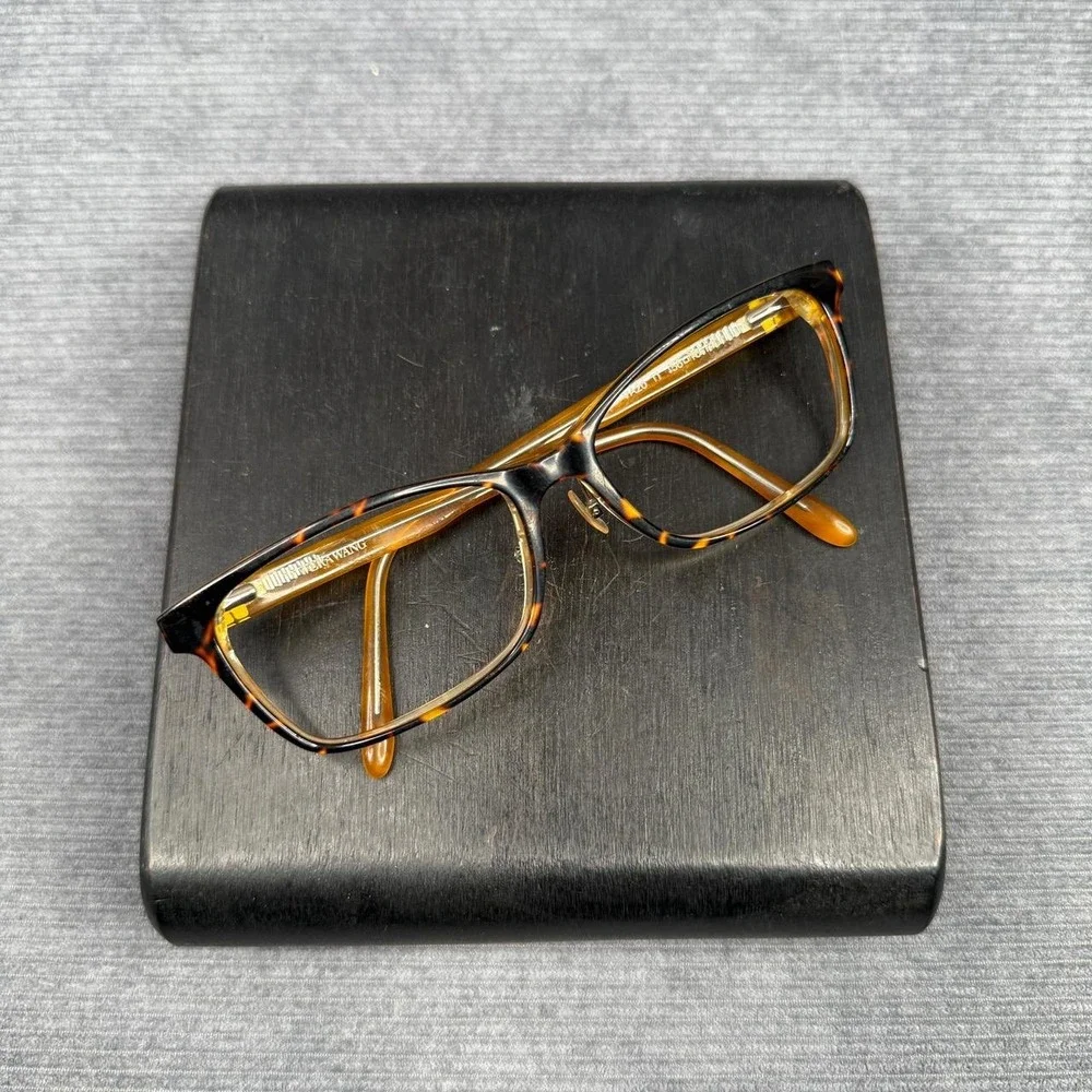 Vera Wang VA20 TI Y2k Eyeglasses Framesq Tortoise Amber Cat Eye Frames 56-16-140